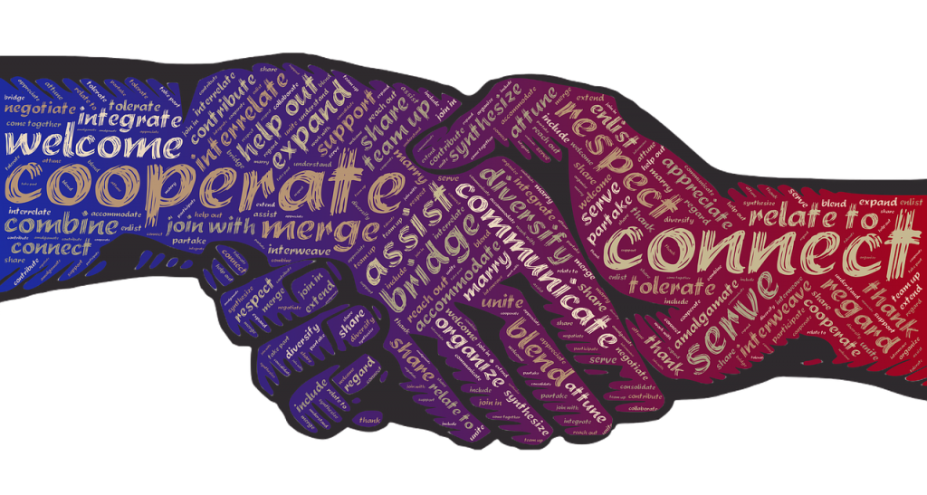 handshake, regard, cooperate